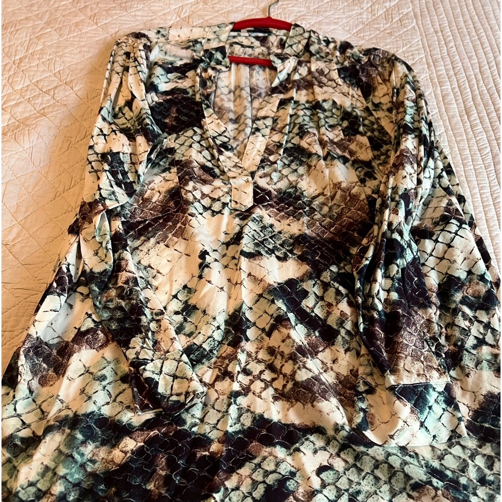 Silky material long enough to wear over leggings